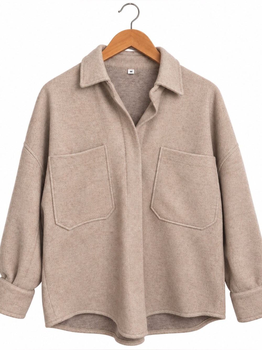 Womens Cream Shirt Jacket